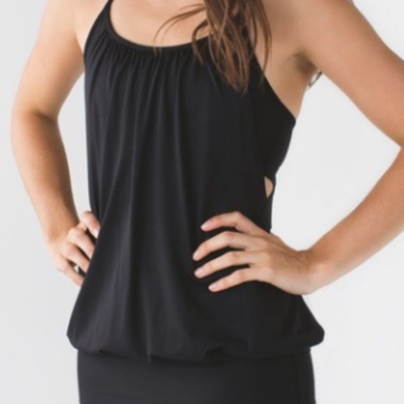 lululemon athletica Tops - Lululemon No Limit Black Tank top Size 4